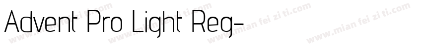 Advent Pro Light Reg字体转换